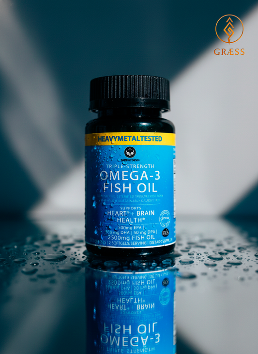 Omega-3 Triple Strength 3600mg | Ultra Pure Fish Oil | 1500mg EPA + 568mg DHA | High Potency Formula for Heart & Brain Health